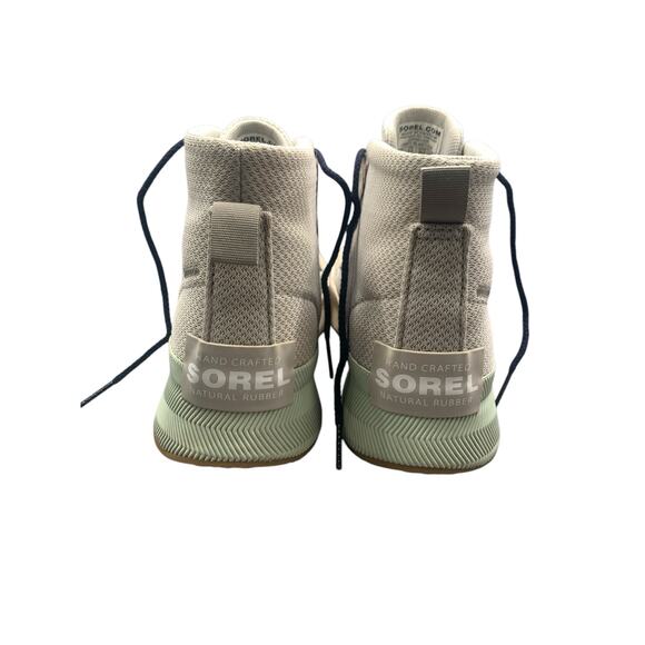 Sorel Womens Gray Out N About III Full Grain Leather Upper Mid Top Sneakers 8.5 - Picture 3 of 11